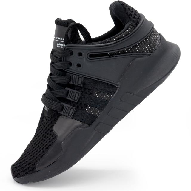 Adidas Equipment support (EQT) sneakers are completely black. Top quality!