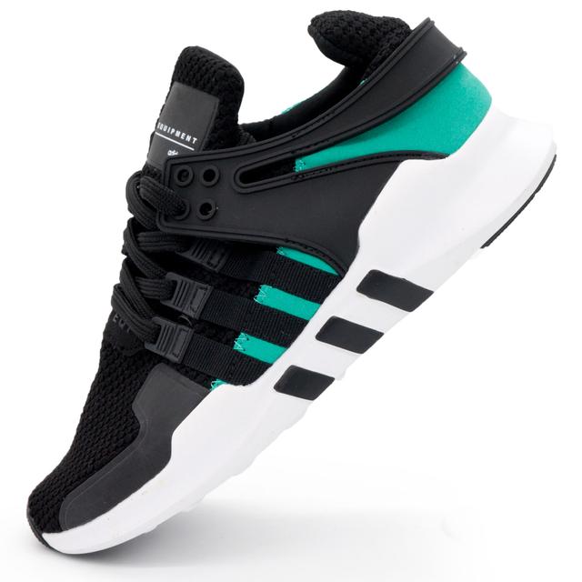 Кросівки Adidas Equipment Support (EQT) чорні із зеленим. Топ якість!