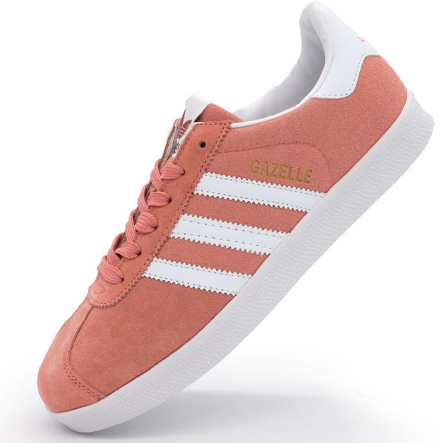 Жіночі кросівки Adidas Gazelle кольору персик, замша