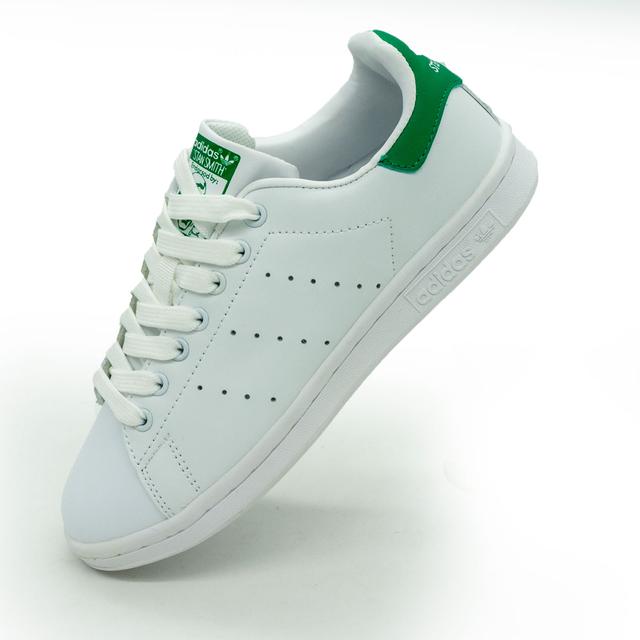 Жіночі кросівки Adidas Stan Smith біло зелені