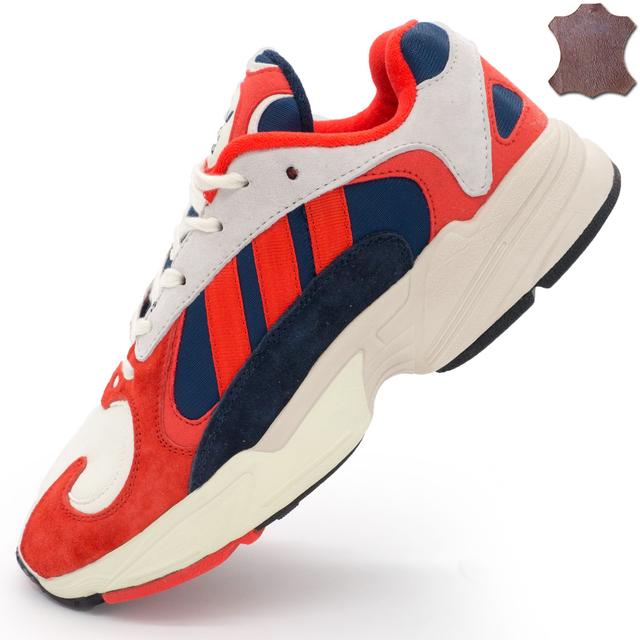 Sneakers Adidas Yung-1 red, natural suede. Top quality!