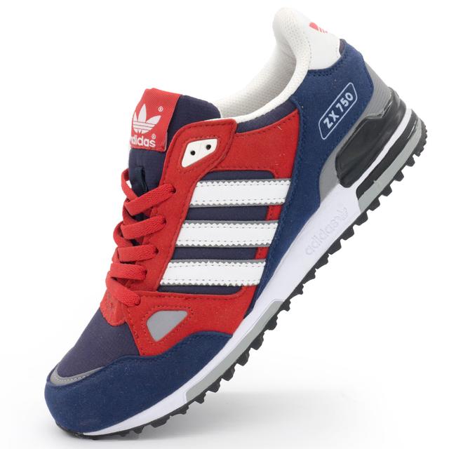 Adidas zx750 men's sneakers blue with red - Top quality!