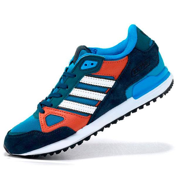 Чоловічі кросівки Adidas zx750 сині з коричневим.