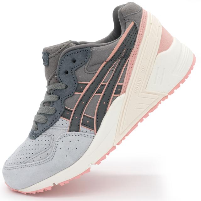 Women's Asics Gel-Sight gray-pink leather sneakers. Top quality!