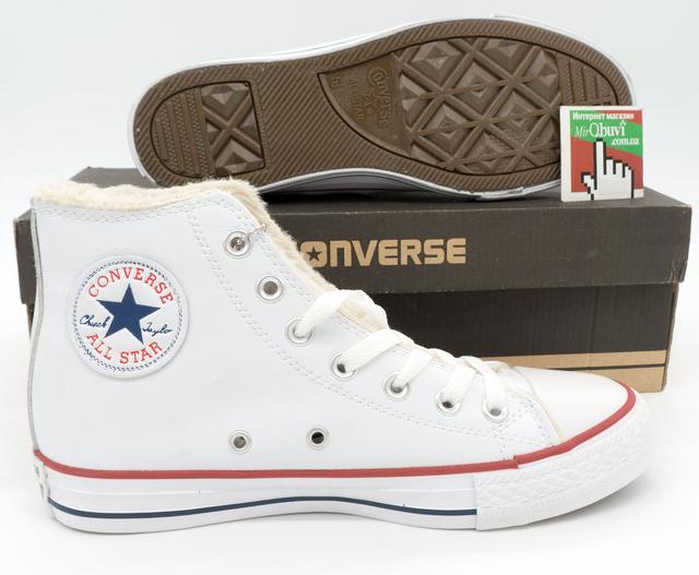 Зимові кеди Високі білі Converse - Топ якість!