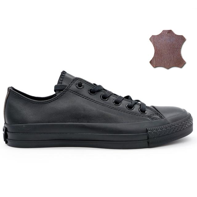 Converse leather low sneakers all black