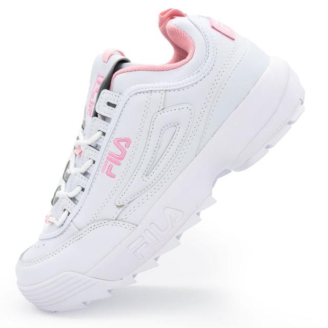 Women's white and pink sneakers FILA Disruptor 2. Top quality!