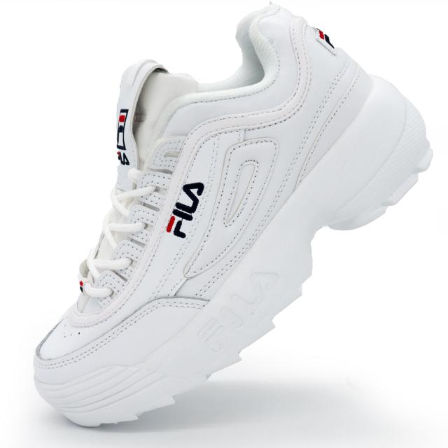 White FILA Disruptor 2 sneakers