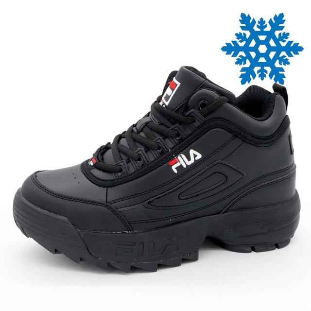 FILA Disruptor 2 Women's Fur Winter Black Sneakers