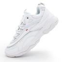 Women's white sneakers FILA Ray silver. Top quality!