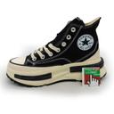 Sneakers in the style of Converse, converse on a high sole, platform black and white