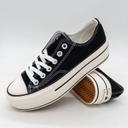 B'nai Converse Style Sneakers High Platform Converse Black White Low Top