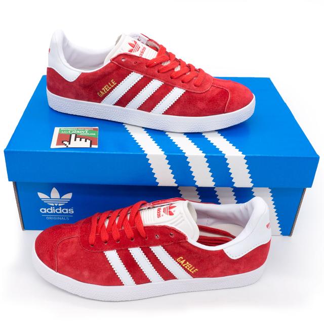 Red sneakers Adidas Gazelle natural suede, Vietnam - Top quality!