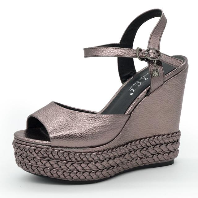 Wedge sandals LIICI D1536-H437-3 Silver