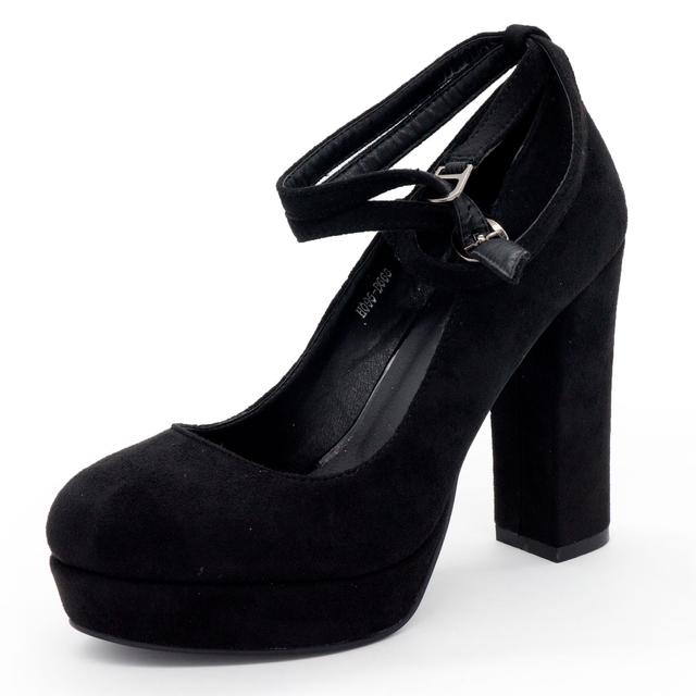 LIICI H095-B668 black platform shoes for women