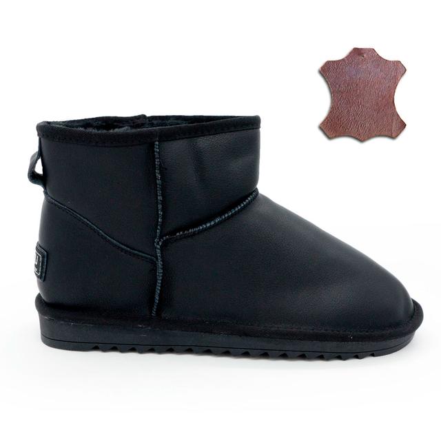 Black leather Ugg