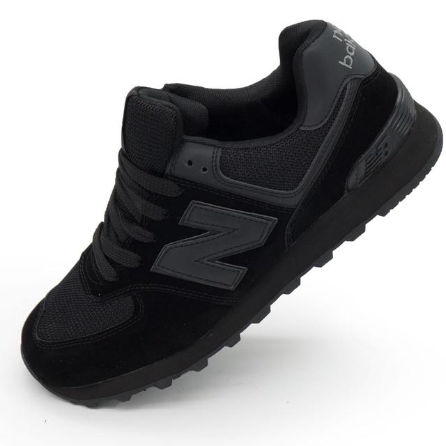 New Balance 574 men's sneakers are all black