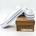 Low-top white sneakers in the style of converse C8363