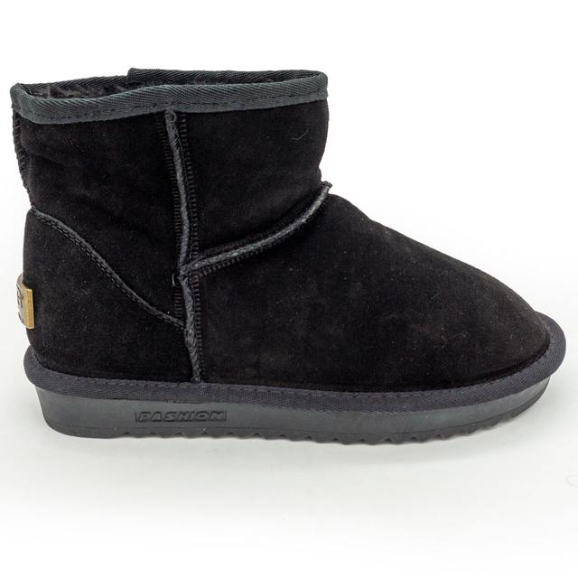 Low winter women's UGG (Uggie) black natural suede.