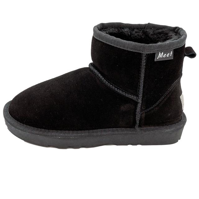 Low, short winter women's Uggs Meet someone you like black suede - Top quality!