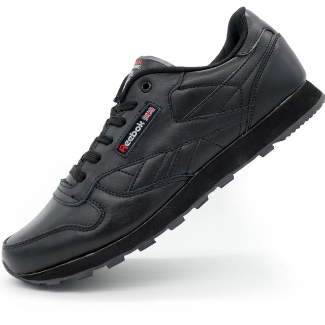 Жіночі кросівки Reebok classic leather black (Рібок класик чорні, шкіра)