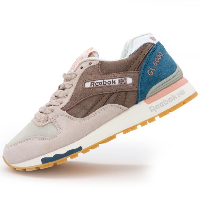 Women's sneakers Reebok GL6000 brown blue (natural suede)