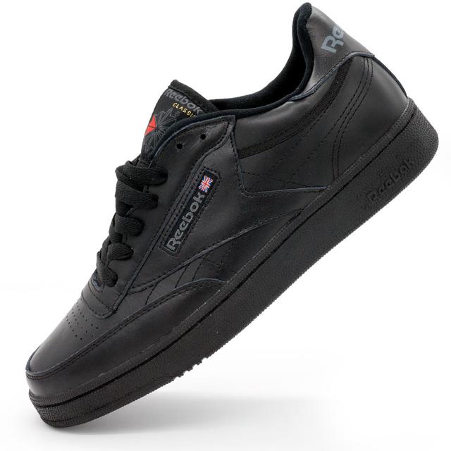 Men's sneakers Reebok Classic Club C 85 black, genuine leather - Top quality!