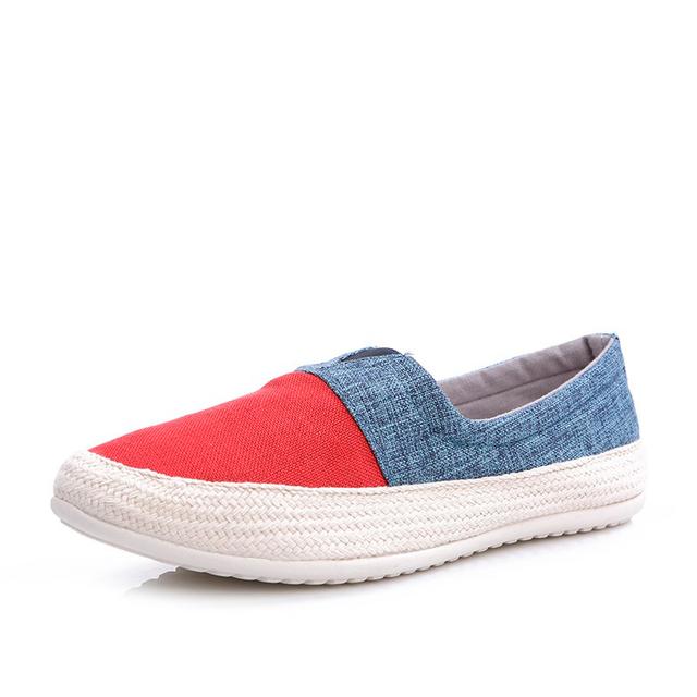 RenBen 151-2 men's red and blue slip-ons