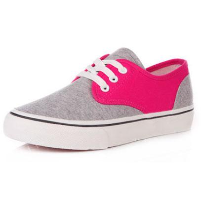 Women's gray and pink sneakers RenBen 3297-3