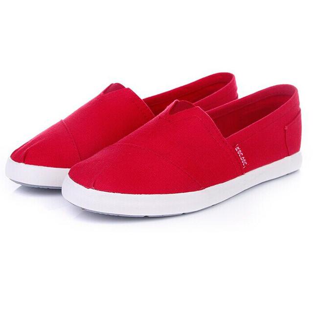 RenBen 3817-2 red slip-ons for women