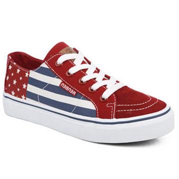 RenBen 8137-3 Women's Red Low Top Sneakers