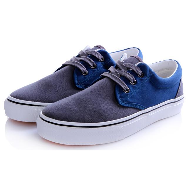 Men's Gray and Blue RenBen RenBen 9658-2 Sneakers