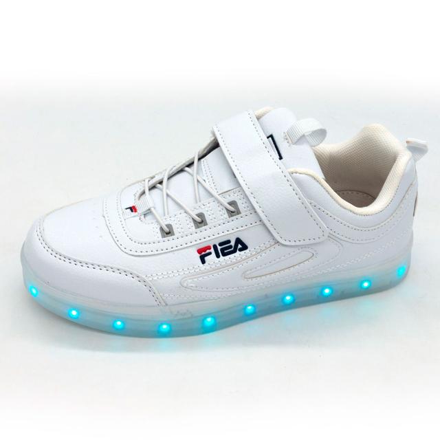 Glowing sneakers Led low white Fila