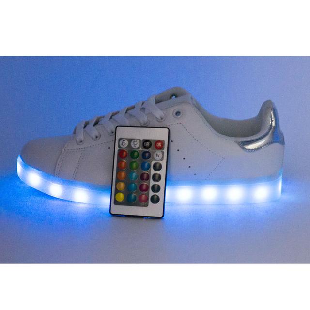 Stan Smith low white sneakers with LED light up