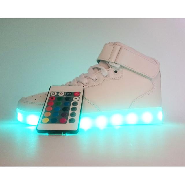 Led sneakers, luminous, high with a remote control.