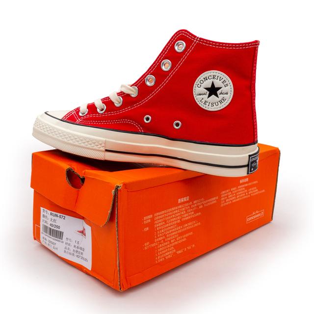 Високі червоні кеди Conceives LE I Sure у стилі конверс, Converse Chuck 70