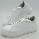 Alexander Laude women's white leather sneakers