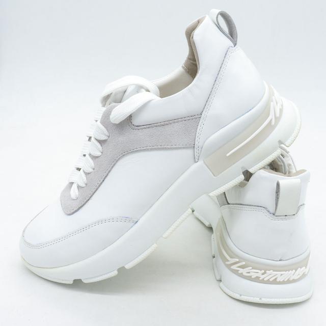 Women's white leather sneakers pl step 114-1