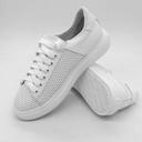 Women's white leather sneakers psw-24v