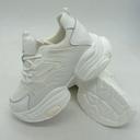 Women's leather platform sneakers, wedges Fashion 2023-25 white