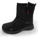 Winter men's black boots with fur Winter