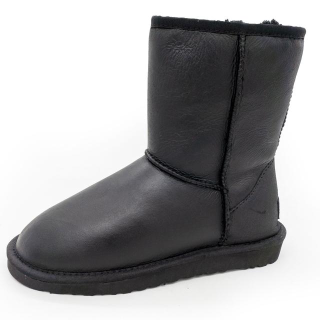 High winter women's UGG black sheepskin boots