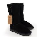 High winter women's boots black natural suede. They measure little.