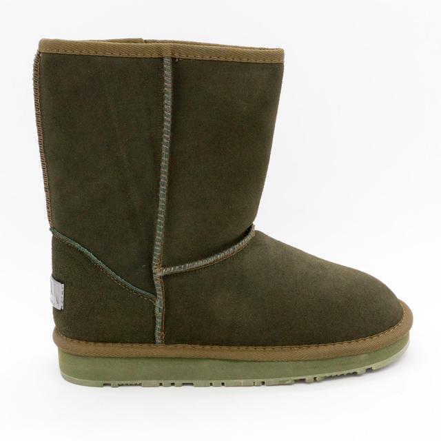 high winter women's UGG (Uggie) green natural suede.