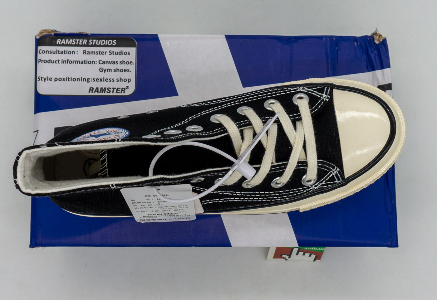 велике фото №6 Кеди Ramster у стилі Converse,конвверс Chuck 70 високі чорно-білі 
