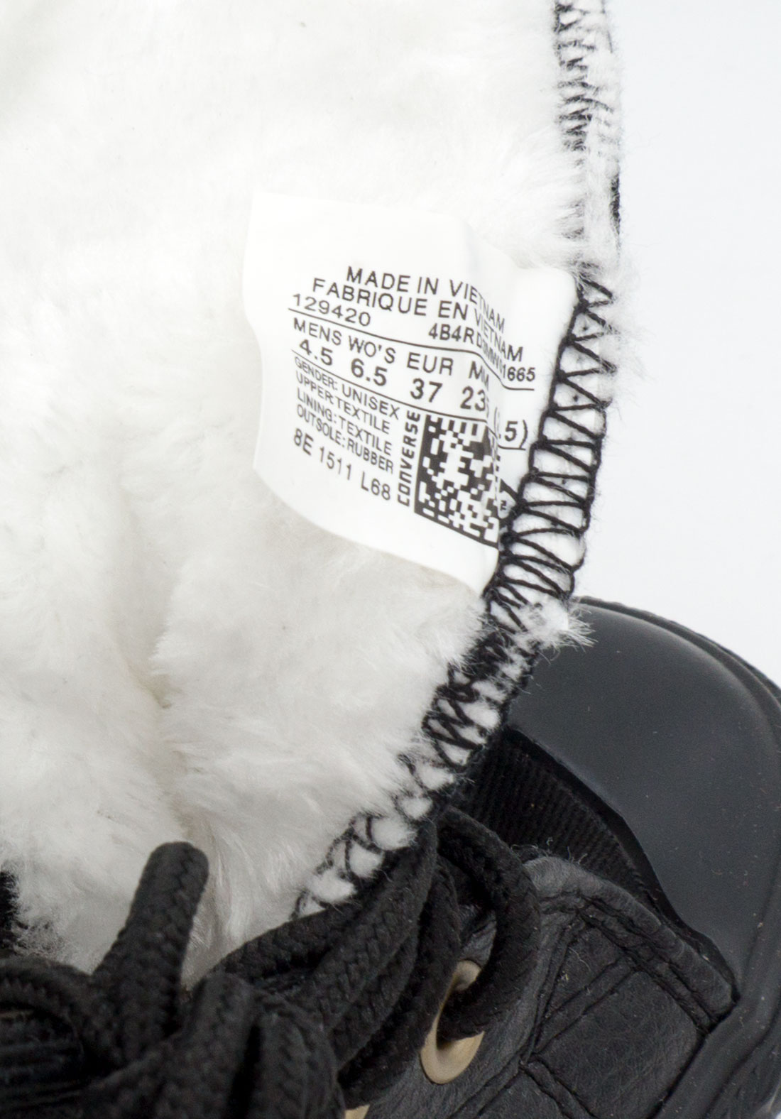 велике фото №6 Зимові кеди Converse високі повністю чорні - Топ якість!