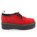 мал. фото Красные женские туфли Dr. Martens на платформе, натуральная замша